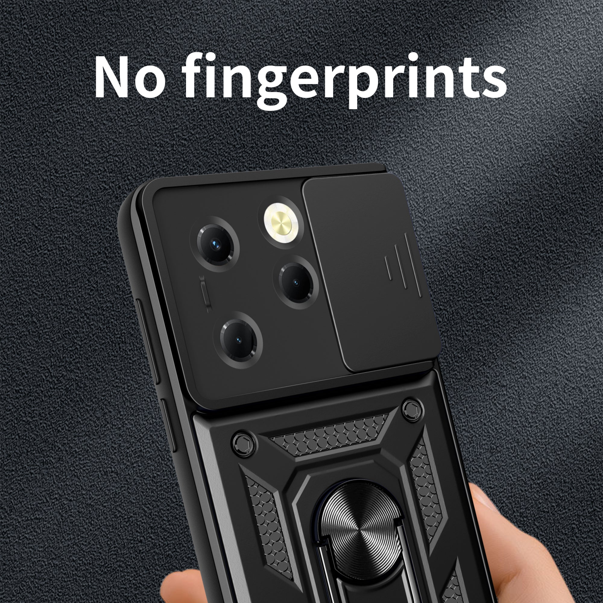 For Transsion Infinix Hot 40 / Hot 40 Pro Case Anti-fall PC+TPU Protective Shell with Slide Lens Cover For Transsion Infinix Hot 40 / Hot 40 Pro Case Anti-fall PC+TPU Protective Shell with Slide Lens Cover